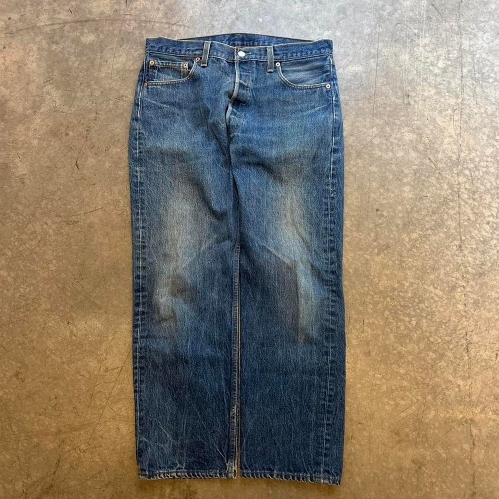 Vintage 80's 90's Levi's 501 524 Button Fly Dark Grain Wash Jeans 34x28